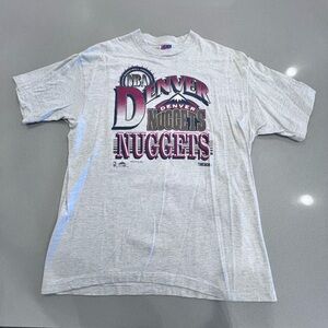 90’s Vintage Denver Nuggets Graphic T-Shirt XL Made in the USA Basketball NBA